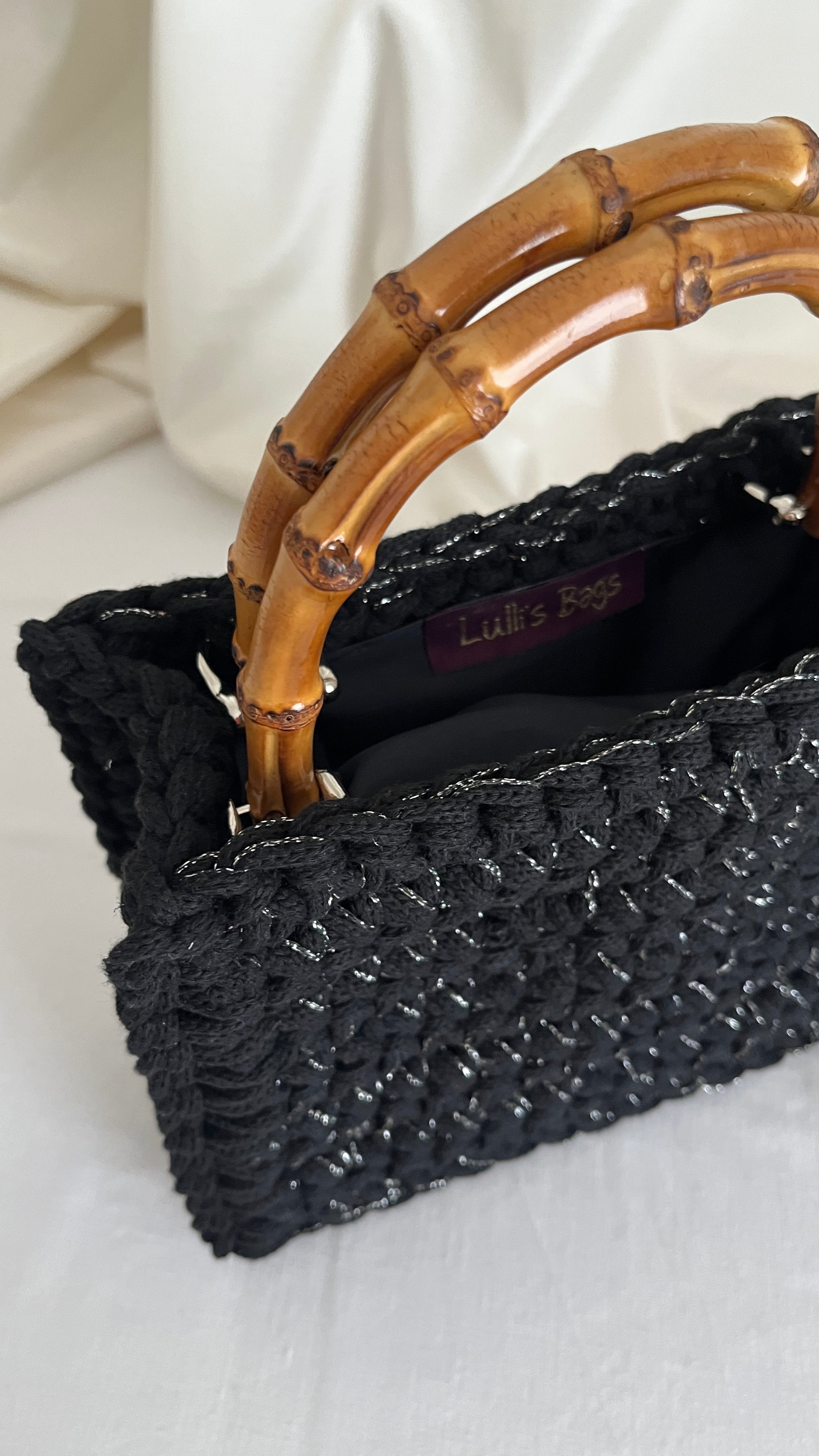 Bambù Nera Lurex Argento