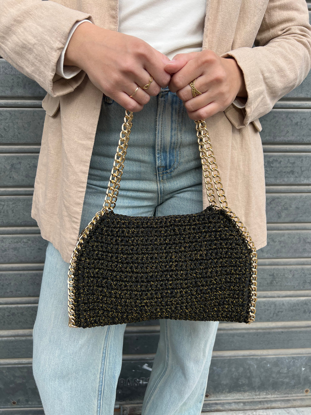 Superba Nero Lurex oro