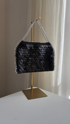 Superba SHINE NERA LUREX ARGENTO