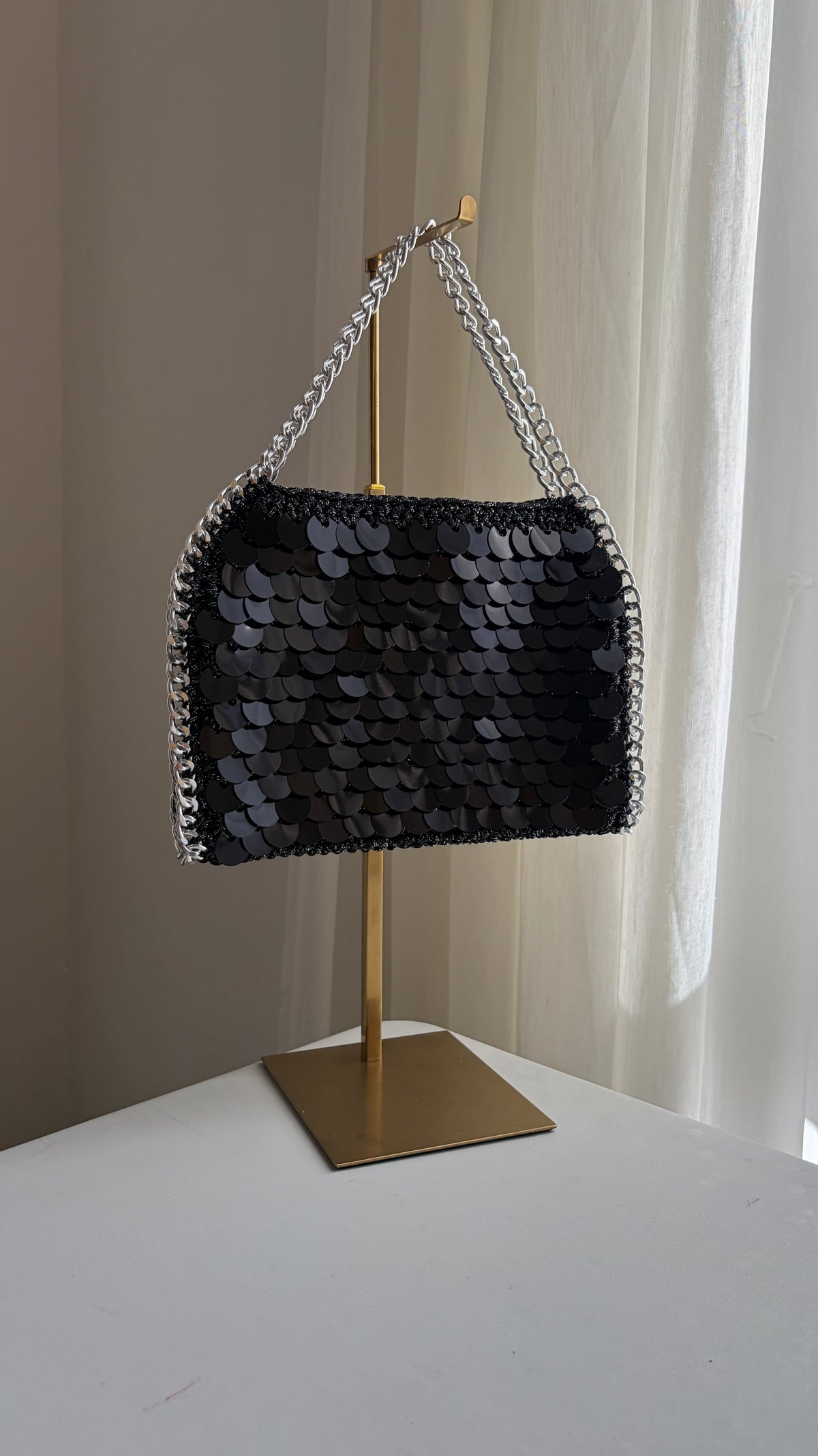 Superba SHINE NERA LUREX ARGENTO